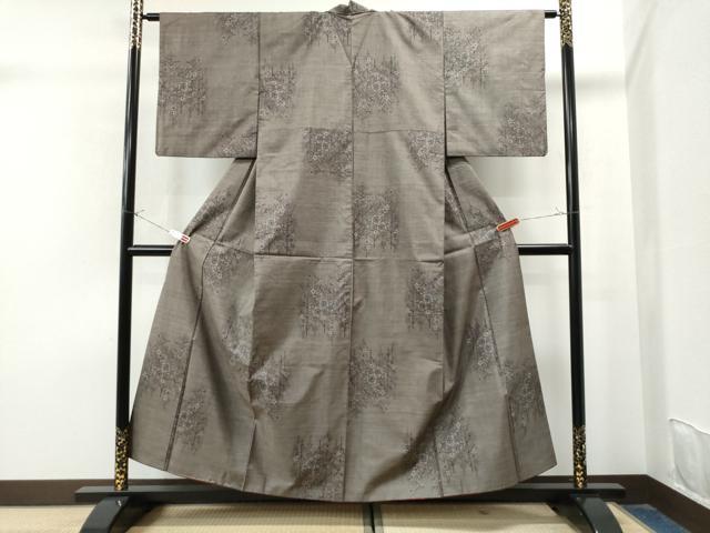 平和屋着物●本場大島紬 9マルキ 枝花文 正絹 逸品 CAAU1866yc