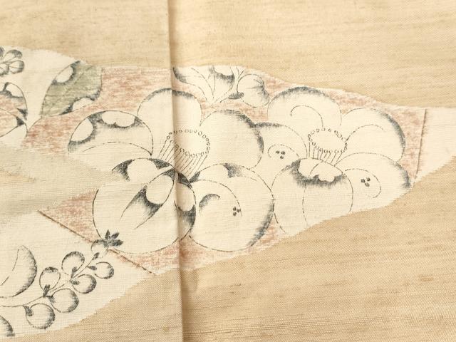 平和屋着物●訪問着 紬地 手描き 辻が花 正絹 逸品 CAAU2081yc