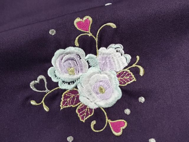 平和屋着物●女性 行灯袴 総刺繍 花唐草文 桑の実色 卒業式 洗える着物 未使用 CAAU2375yc
