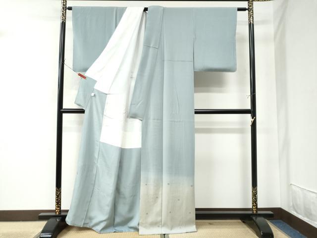 平和屋着物●松尾光琳 訪問着 源氏香 暈し染め 銀彩 正絹 逸品 未使用 CAAU2209yc