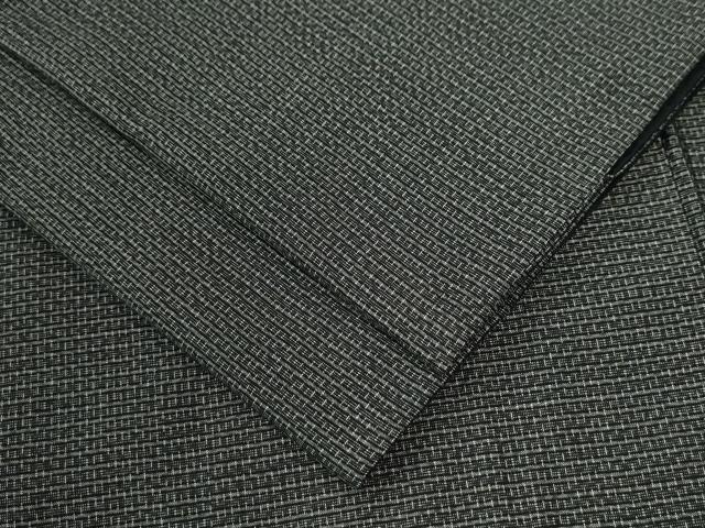 平和屋着物●男性 紬 吉祥文 黒地 正絹 逸品 CAAU2391yc