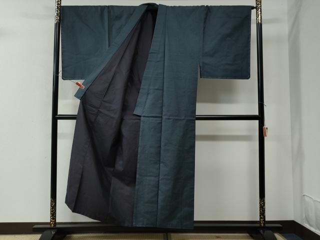 平和屋着物●男性 紬 アンサンブル 100亀甲 総詰め 正絹 逸品 未使用 CAAU2494yc