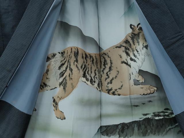 平和屋着物●男性 本場大島紬 アンサンブル 100亀甲 総詰め キングサイズ 正絹 逸品 CAAU2495yc