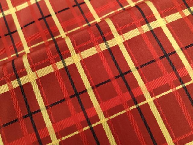 平和屋着物●上質なお召 吉野間道 正絹 逸品 CAAU2509yc