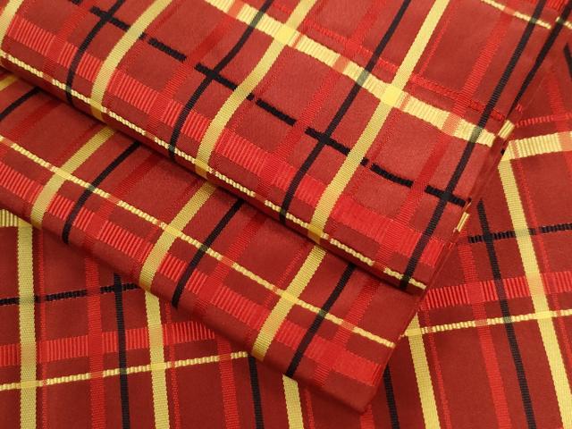 平和屋着物●上質なお召 吉野間道 正絹 逸品 CAAU2509yc