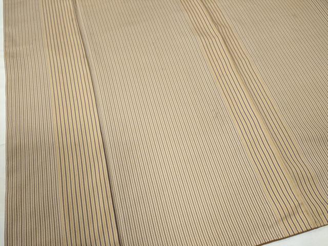 平和屋着物●上質なお召 間道 正絹 逸品 CAAU2620yc