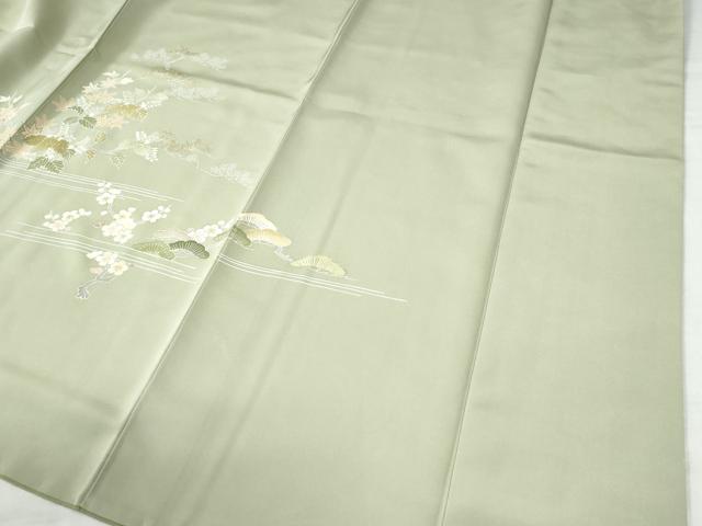 平和屋着物●創業460年・千總 訪問着 駒刺繍 霞松梅花文 金彩 松坂屋扱い 正絹 逸品 CAAU2809yc