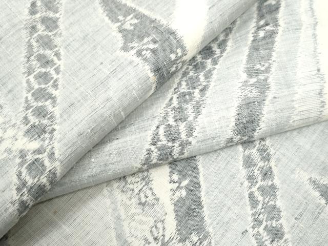 平和屋着物●上質な紬 鬘帯吉祥花文 正絹 逸品 CAAU2825yc