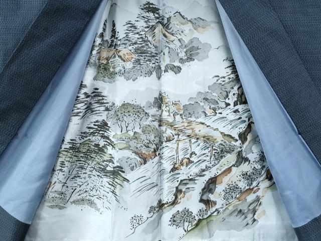 平和屋着物●男性 本場大島紬 アンサンブル 吉祥文 正絹 逸品 CAAU2851yc