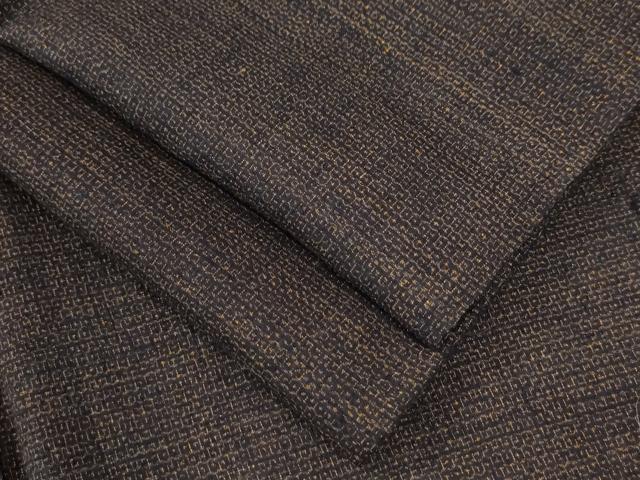 平和屋着物●男性 重要無形文化財 本場結城紬 100亀甲 正絹 逸品 CAAU2853yc