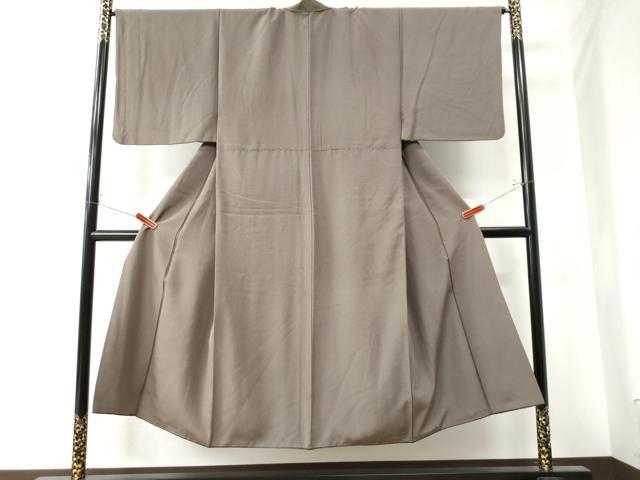 平和屋着物●男性 色無地 樺茶色 正絹 逸品 CAAU2860yc