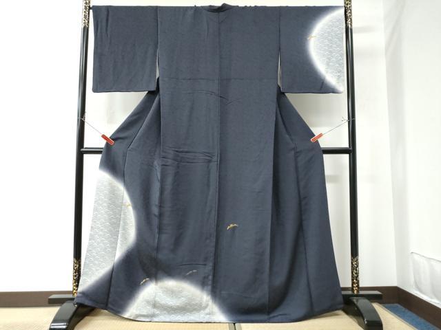 平和屋着物●訪問着 雪芝文 暈し染め 金彩 正絹 逸品 CAAU2885yc