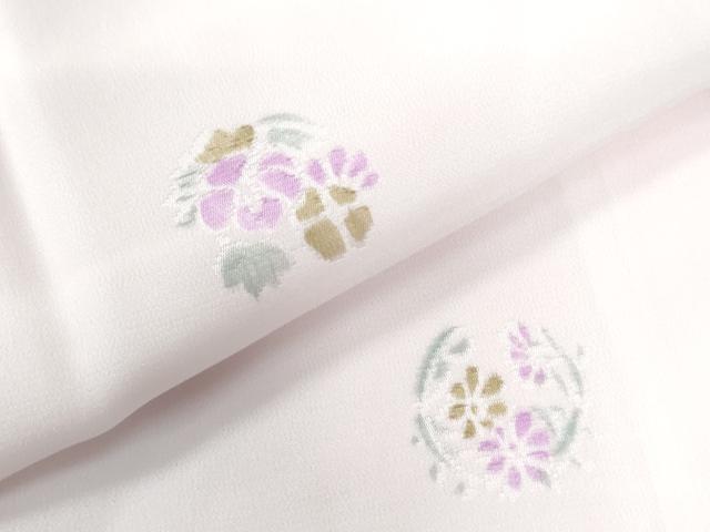平和屋着物●長襦袢 袷 草花丸文 正絹 逸品 未使用 CAAU2934yc