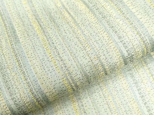 平和屋着物●極上 お召 縞 黄金糸 正絹 逸品 CAAU2935yc