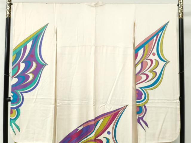 平和屋着物●染色の魔術師 染乃座・大久保玄才 そめのざ玄才 振袖 舞蝶文 正絹 逸品 CAAU2958yc