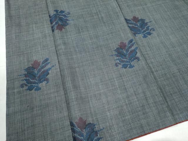 平和屋着物●本場大島紬 7マルキ 草花文 正絹 逸品 CAAU2994yc