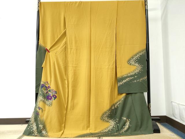 平和屋着物●豪華振袖 草花丸文 金彩 仮絵羽 逸品 未使用 CAAU3051yc