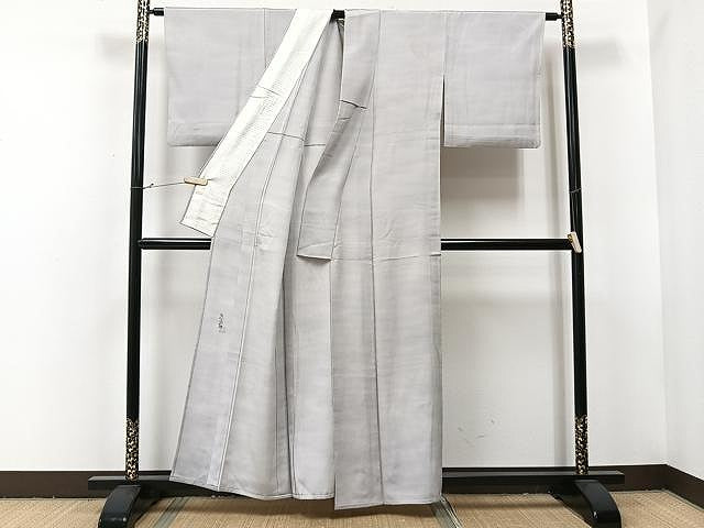 平和屋着物▽虹色創家 本郷大田子 小紋 単衣 霞文 正絹 逸品 CAAU3799xi