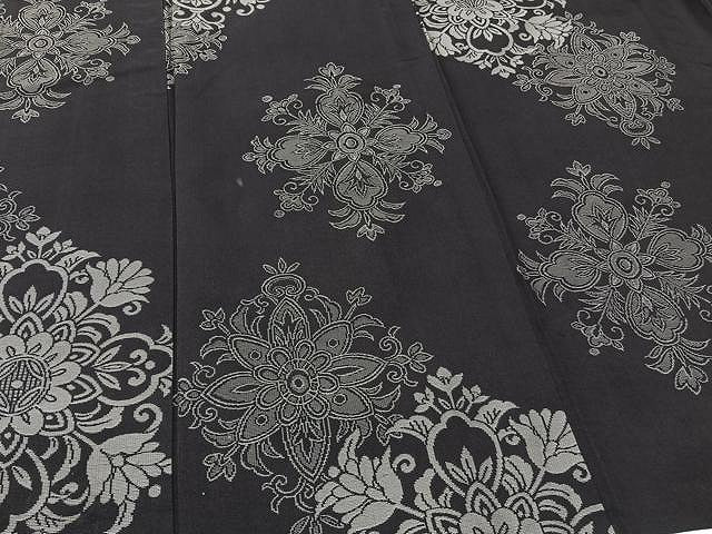 平和屋着物▽上質なお召 単衣 風通織 正倉院花文 正絹 逸品 CAAU3806xi