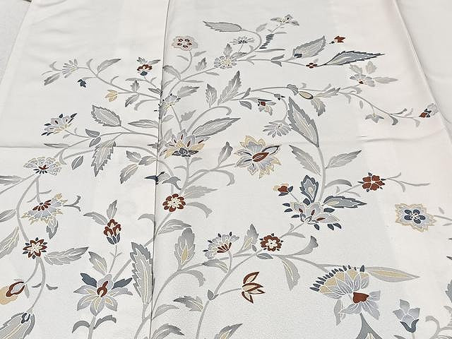 平和屋着物▽訪問着 単衣 更紗花文 正絹 逸品 CAAU3810xi