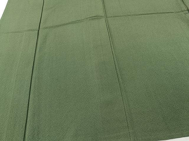 平和屋着物▽二代目清次郎監修 手描き 色無地 単衣 麹塵色 正絹 逸品 CAAU3819