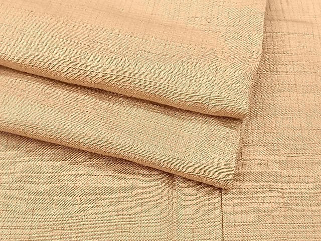 平和屋着物▽上質な紬 単衣 伽羅色 正絹 逸品 CAAU3821xi