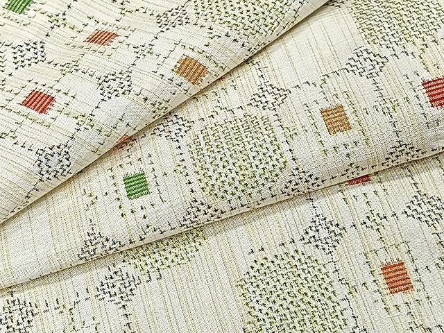 平和屋着物▽上質な紬 単衣 格子 正絹 逸品 CAAU3825xi