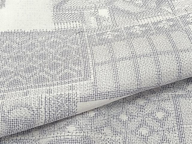 平和屋着物▽上質な紬 単衣 色紙吉祥文 正絹 逸品 CAAU3828xi