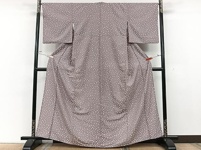 平和屋着物▽小紋 単衣 石畳文 洗える着物 CAAU3840xi