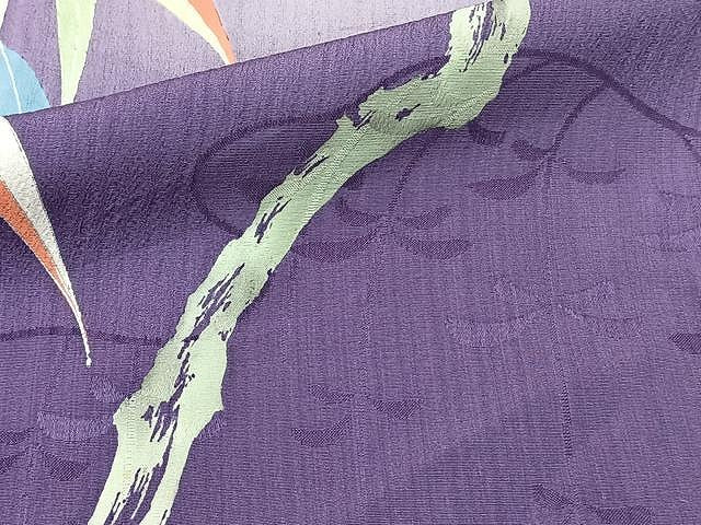 平和屋着物▽訪問着 単衣 枝垂れ柳 暈し染め 銀彩 正絹 逸品 CAAU3842xi