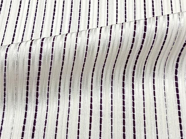 平和屋着物▽上質な小紋 単衣 縞 正絹 逸品 CAAU3845xi