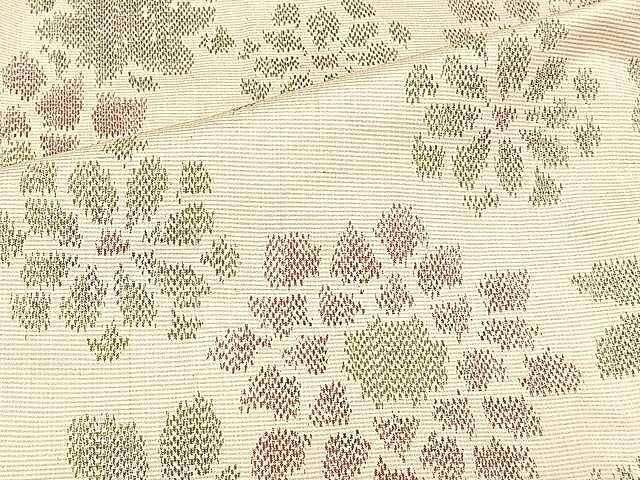 平和屋着物▽上質な紬 単衣 舞花文 正絹 逸品 CAAU3875xi