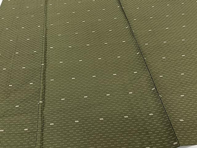 平和屋着物▽上質な紬 単衣 幾何学文 正絹 逸品 CAAU3879xi