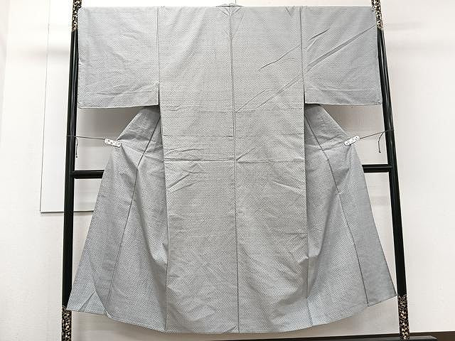 平和屋着物▽男性 手織結城紬 おく玉 単衣 証紙付き 正絹 逸品 未使用 CAAU3885xi