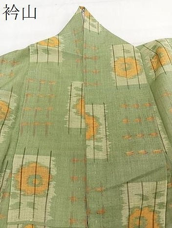 平和屋着物▽上質な紬 単衣 市松花文 正絹 逸品 CAAU3889xi