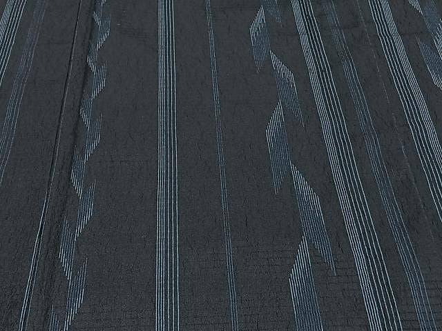 平和屋着物▽上質な紬 単衣 間道 正絹 逸品 CAAU3902xi