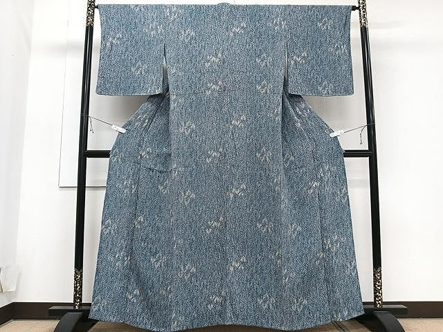 平和屋着物▽上質な小紋 単衣 樹林文 鬼しぼ縮緬 やまと誂製 正絹 逸品 CAAU3904xi