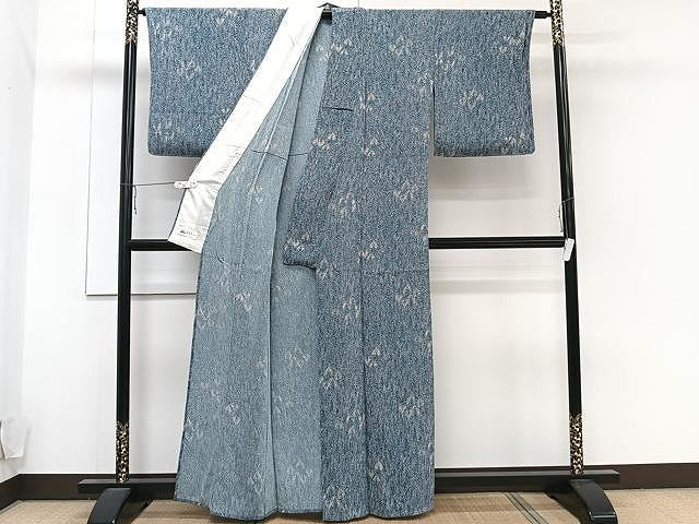 平和屋着物▽上質な小紋 単衣 樹林文 鬼しぼ縮緬 やまと誂製 正絹 逸品 CAAU3904xi