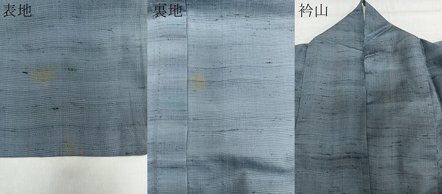 平和屋着物▽上質な紬 単衣 霞文 正絹 逸品 CAAU3913xi