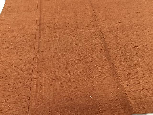 平和屋着物▽上質な紬 単衣 黄櫨染色 正絹 逸品 未使用 CAAU3914xi