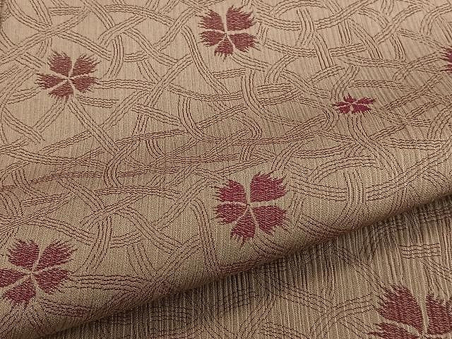 平和屋着物▽上質な小紋 単衣 草花文 正絹 逸品 CAAU3916xi