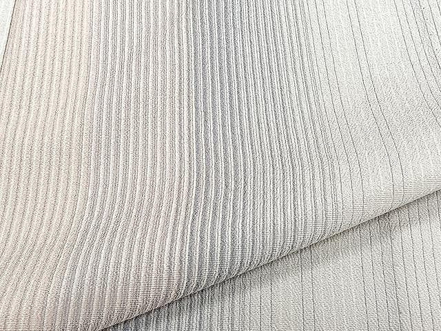平和屋着物▽本塩沢 単衣 縞 正絹 逸品 CAAU3920xi
