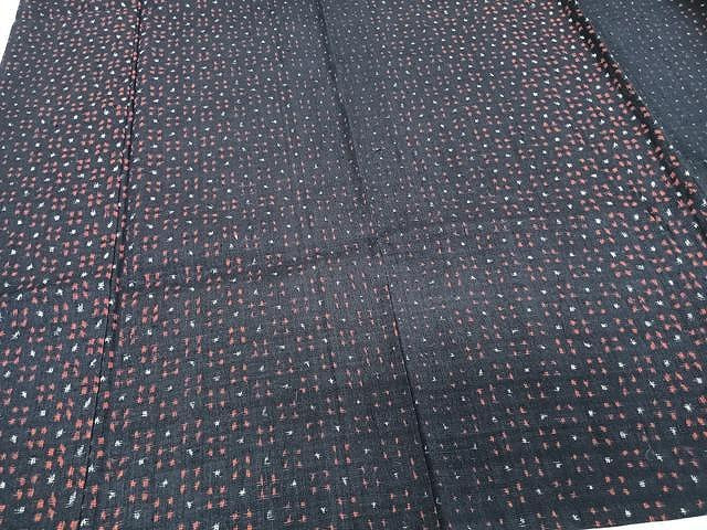 平和屋着物▽上質な紬 単衣 霞文 正絹 逸品 CAAU3936xi