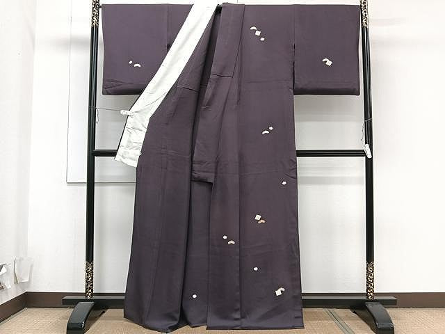 平和屋着物▽訪問着 単衣 源氏香松文 正絹 逸品 CAAU3939xi