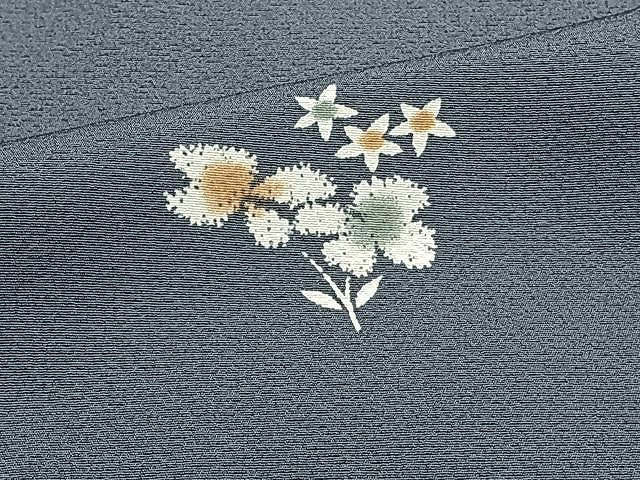 平和屋着物▽上質な小紋 単衣 舞花文 正絹 逸品 未使用 CAAU3940xi