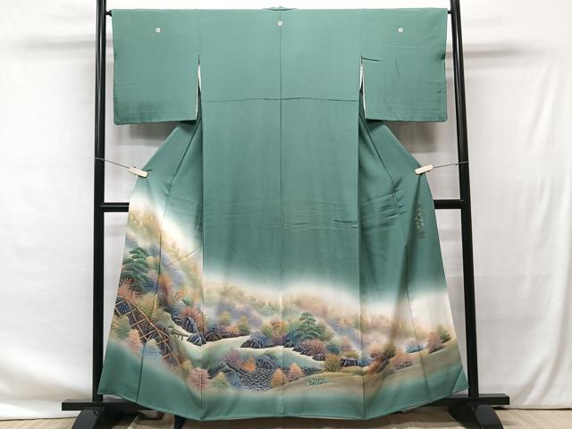 平和屋着物■豪華色留袖 祥永の世界 蝋彩染 作家物 手描き 風景文 正絹 逸品 CAAU3996xi