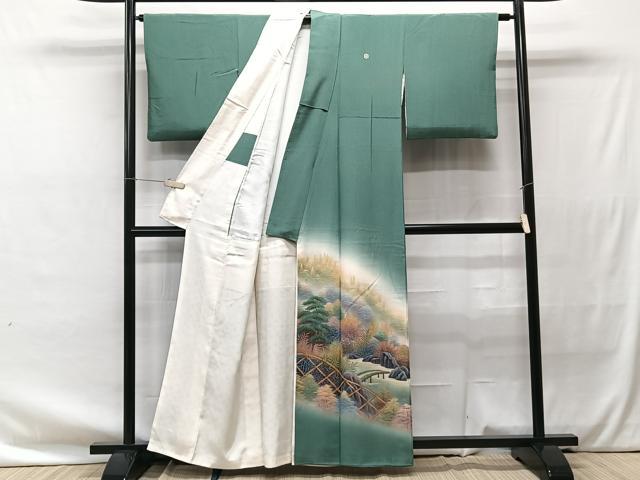 平和屋着物■豪華色留袖 祥永の世界 蝋彩染 作家物 手描き 風景文 正絹 逸品 CAAU3996xi