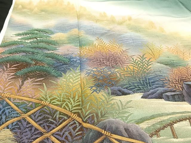 平和屋着物■豪華色留袖 祥永の世界 蝋彩染 作家物 手描き 風景文 正絹 逸品 CAAU3996xi