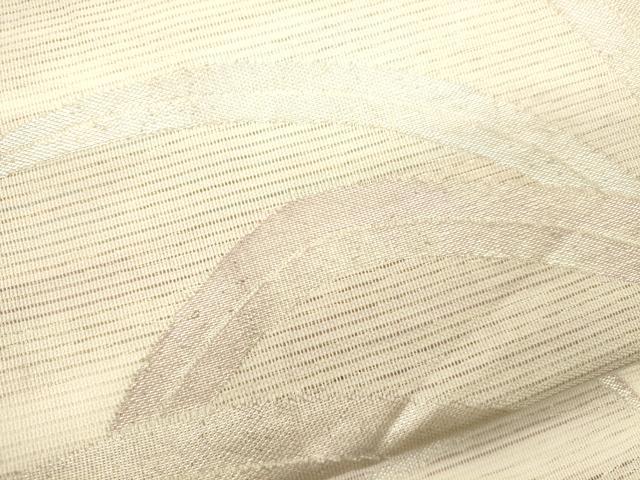 平和屋着物*夏物 六通柄袋帯 芝草文 銀糸 正絹 逸品 CAAU4078eg