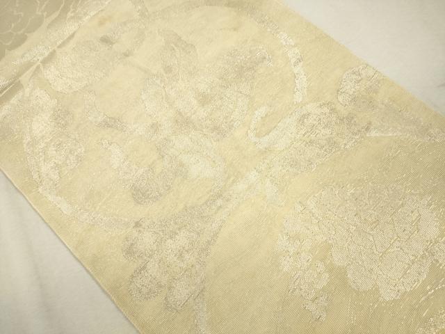 平和屋着物*夏物 六通柄 本袋帯 花唐草文 銀糸 正絹 逸品 CAAU4124eg